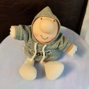 American Greetings Vintage Ziggy Class of 1988  Gray Sweater Hoodie Doll Reunion
